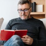 Reflection journal with handwritten personal values